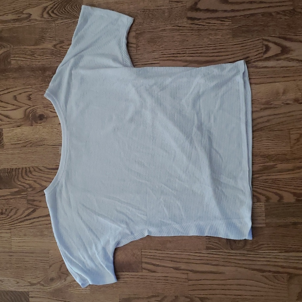 (S) Hyba Slightly Sheer Oversized Boxy Fit Workout Tee Loungewear Athleisure
